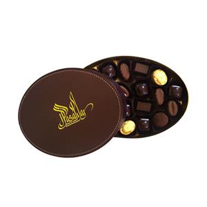 Oval Deri Kutuda 500 gr Çikolata