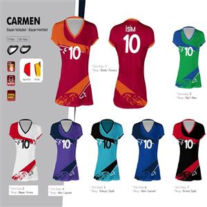 Carmen   Yeni Nesil Dijital Bayan Voleybol Forması